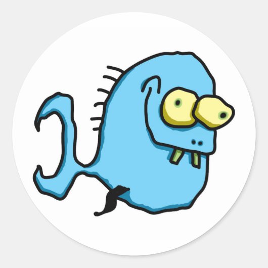 Vis 4 ronde sticker (Voorkant)