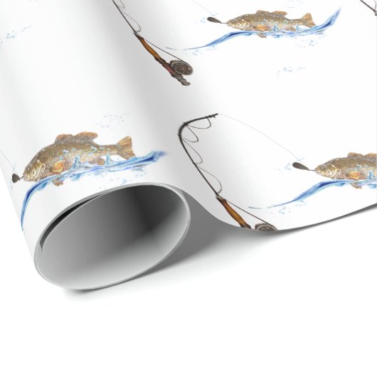 Vis aan de haak cadeaupapier (Rol Hoek)