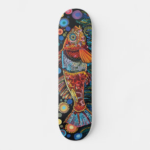 Vis - Aboriginal stijl - Skateboard Deck