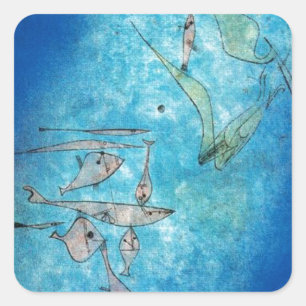 Vis Afbeelding van Paul Klee Vierkante Sticker