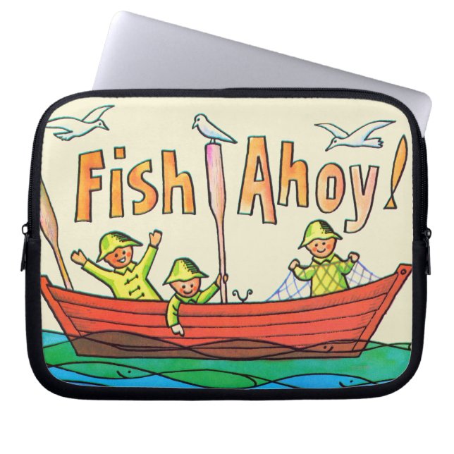 Vis Ahoy! Laptop Sleeve (Voorkant)