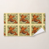 Vis Antiek Tegel Oude kunst Bad Handdoek (Handdoek)