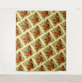 Vis Antiek Tegel Oude kunst Wandkleed (Voorkant)