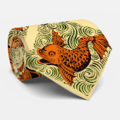 Vis Antieke Tegel Oude kunst oude de morgan kunst Stropdas (Opgerold)