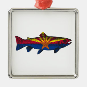 Vis Arizona Vlag Forel Metalen Ornament