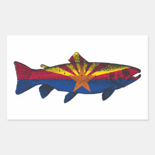 Vis Arizona Vlag Forel Rechthoekige Sticker