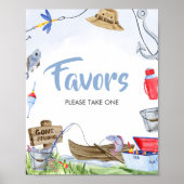 Vis Baby shower Favorieten Sign Poster (Voorkant)