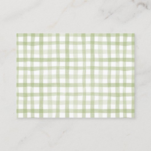 Vis Baby shower Luier Raffle Ticket Informatiekaartje (Achterkant)