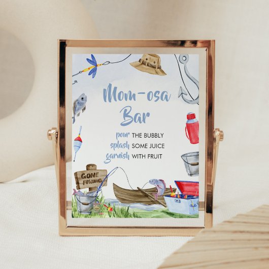 Vis Baby shower Moeder Osa Bar Poster