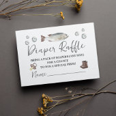 Vis baby shower Reel opgewonden luier Raffle Informatiekaartje