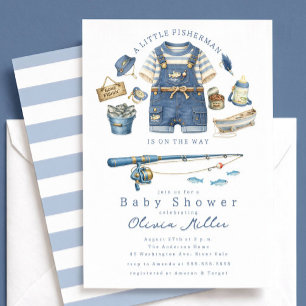 Vis Baby Shower Uitnodiging Jongen Thema