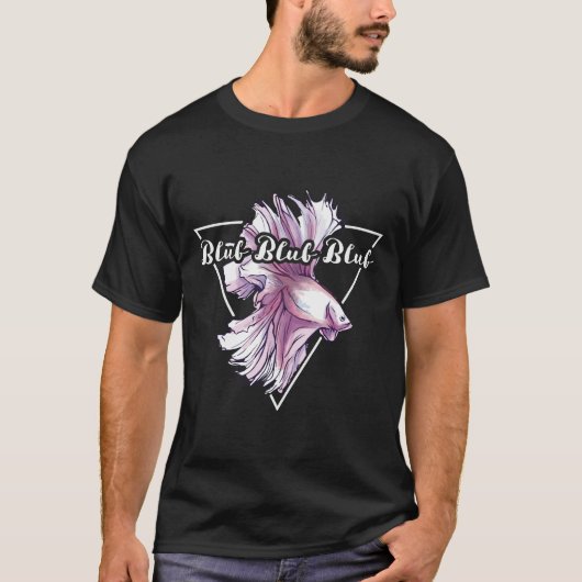 Vis Blauwbaars Siamese gevechtsvis T-shirt (Voorkant)