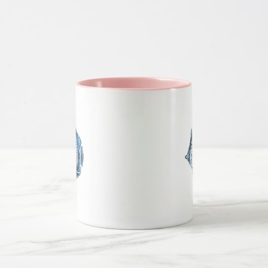 Vis blauwe oceaan zeeschaartjes in kustwateren, ze mok (Midden)