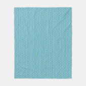 Vis Braid Aqua Blue Fleece Blanket (Voorkant)