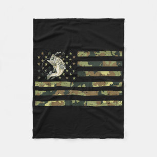Vis Camouflage Ons Amerikaanse Vlag B Vis Visser Fleece Deken