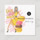 Vis catering vierkant visitekaartje (Voorkant)