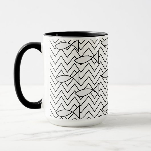 Vis Chevron Stripe Geometric Pattern Mok (Links)
