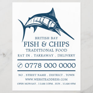 Vis & Chip Shop Restaurant Menu Reclamefolder