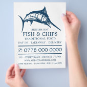 Vis & Chip Shop Restaurant Menu Reclamefolder (Hand)