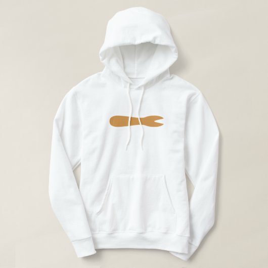 Vis & Chips Shop Wooden Fork Hoodie (Design voorkant)