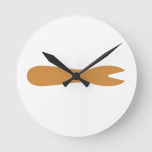 Vis & Chips Shop Wooden Fork Ronde Klok