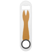 Vis & Chips Shop Wooden Fork Speed Flessenopener (Achterkant)