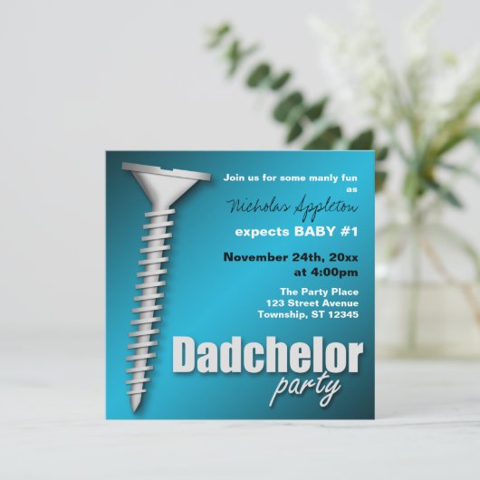 Vis(d) Invitations Blue Dadchelor Party (Debout devant)