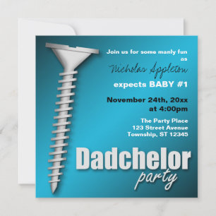 Vis(d) Invitations Blue Dadchelor Party