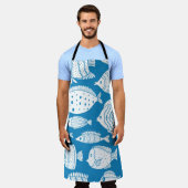  vis: decoratieve illustratieset. schort (Gedragen)