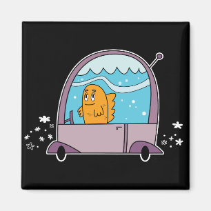 Vis die een auto bestuurt - Magnet Magneet