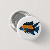 Vis, Dier, Tekening Ronde Button 3,2 Cm (Voorkant /achterkant)