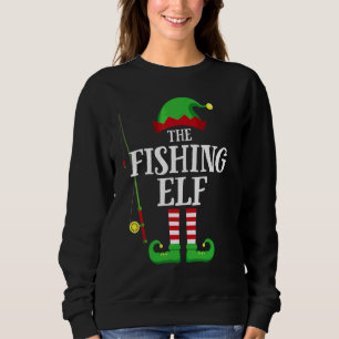 Vis Elf Overeenkomstige Familie Groep Kerst Pijama Trui