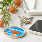 Vis en aas in de Sleutelhanger van de Liefde Premi (Zijkant)