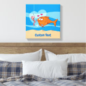 Vis en aas in liefde Canvas Print (Insitu (Slaapkamer))