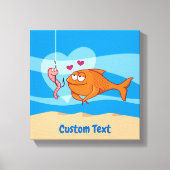 Vis en aas in liefde Canvas Print (Voorkant)