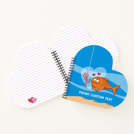 Vis en aas in liefde notitieboek (Binnen)