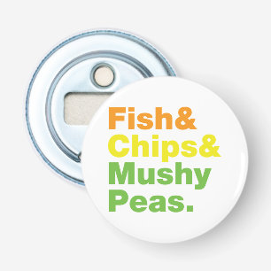 Vis en champignons. button flesopener