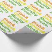 Vis en champignons. cadeaupapier (Hoek)