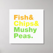 Vis en champignons. canvas afdruk (Voorkant)