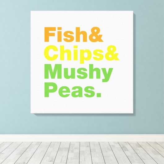 Vis en champignons. canvas afdruk (Insitu (Houten vloer))