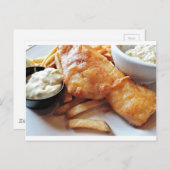 Vis en chips briefkaart (Voorkant / Achterkant)