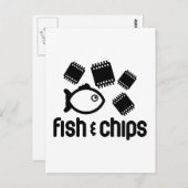 Vis en chips briefkaart (Voorkant / Achterkant)