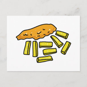 vis en chips briefkaart