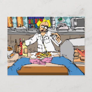 Vis en chips briefkaart