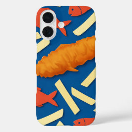 Vis en chips iPhone 16 hoesje