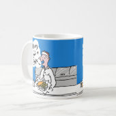 Vis en chips koffiemok (Voorkant links)