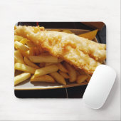 Vis en Chips mousepad Muismat (Met muis)