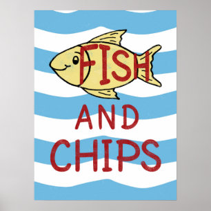 Vis en chips poster