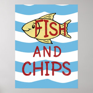 Vis en chips poster