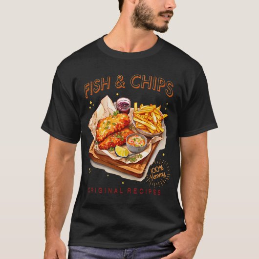 Vis en Chips T-shirt (Voorkant)